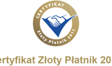 Euler Hermes Certyfikat Złoty Płatnik 2017