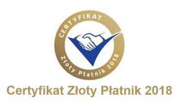 Euler Hermes Certyfikat Złoty Płatnik 2018