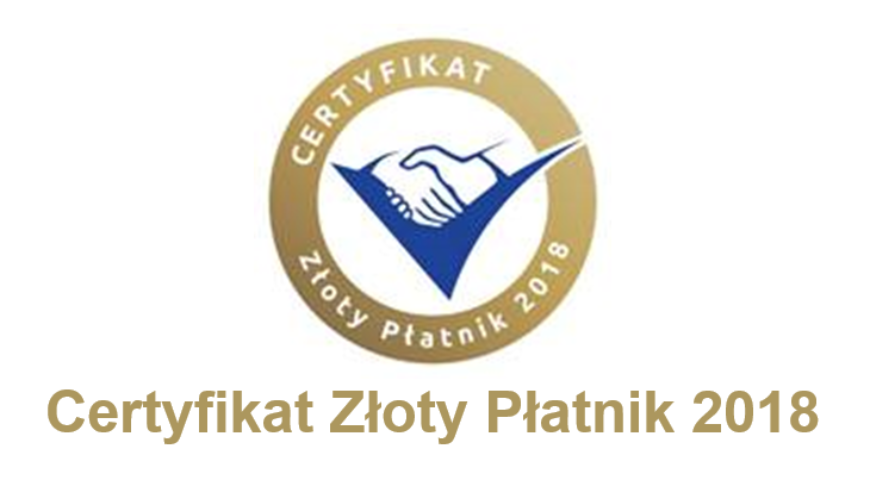 Euler Hermes Certyfikat Złoty Płatnik 2018